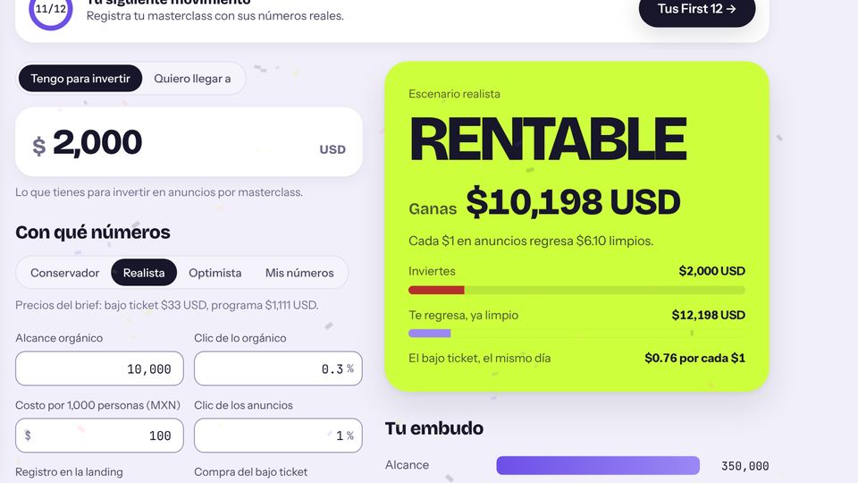 Tu calculadora de rentabilidad en Contento