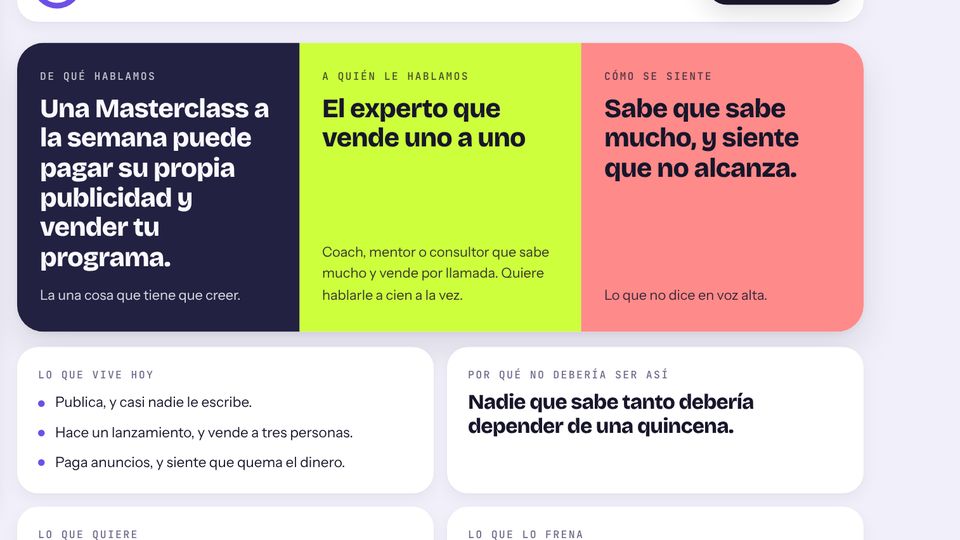 Tu oferta y tu cliente ideal en Contento